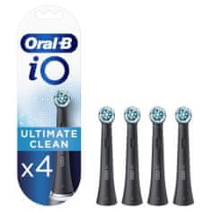 Oral-B iO Ultimate Clean fekete fogkefe fejek, 4 db-os csomagolás 