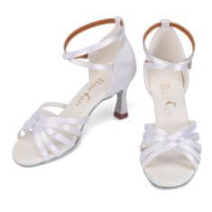 Burtan Dance Shoes Latino tánccipő Havana, fehér 7 cm, 36