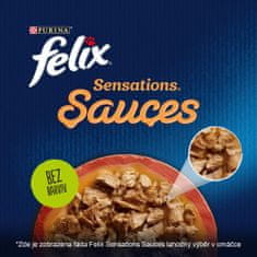 Felix Sensations Sauces marhahús, bárány, pulyka, kacsa mártásban 72 x 85 g