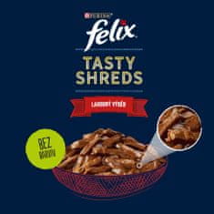 Felix Tasty Shreds marhahússal és csirkével lében 48x80g