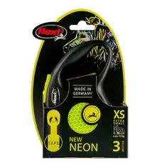 Flexi New Neon szalag XS 3m sárga 12kg-ig