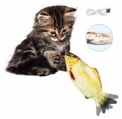 aptel Újratölthető interaktív mozgó hal macskáknak USB 26cm