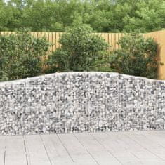 Greatstore 25 db íves horganyzott vas gabion kosár 400x50x80/100 cm