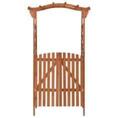 Greatstore tömör fenyőfa pergola kapuval 116 x 40 x 204 cm