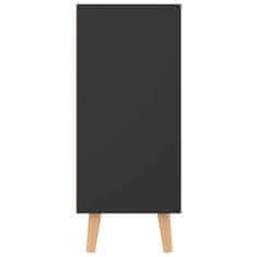 shumee magasfényű fekete forgácslap tálalószekrény 90 x 30 x 72 cm