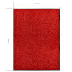 Greatstore piros mosható lábtörlő 90 x 120 cm
