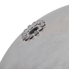 Vidaxl kerti gömb alakú rozsdamentes acél szökőkút LED-fényekkel 30 cm 41683