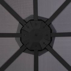 Vidaxl fekete alumínium pavilon függönnyel 3 x 3 m 44640