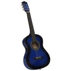 Vidaxl kék klasszikus gitár kezdőknek és gyerekeknek 1/2 34" 70124