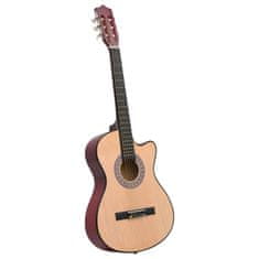 Greatstore 12 darabos 6 húros cutaway akusztikus western gitárszett 38"