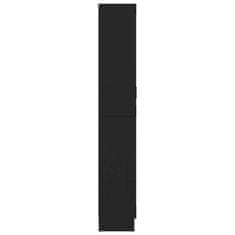 shumee fekete forgácslap vitrinszekrény 82,5 x 30,5 x 185,5 cm