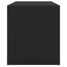 Greatstore fekete forgácslap előszoba pad 80 x 40 x 45 cm