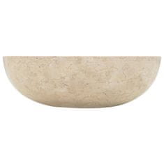 Greatstore krémszínű márvány mosdókagyló 40 x 12 cm