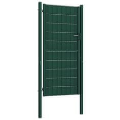 Greatstore zöld PVC és acél kerítéskapu 100 x 204 cm