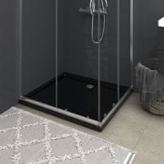 Greatstore téglalap alakú fekete ABS zuhanytálca 80 x 90 cm