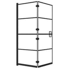 shumee fekete ESG zuhanykabin összecsukható ajtóval 120x140 cm