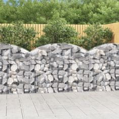 Greatstore íves horganyzott vas gabion kosár 150x30x100/120 cm