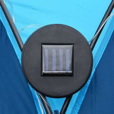 shumee kék rendezvénysátor LED-del és 4 oldalfallal 3,6 x 3,6 x 2,3 m