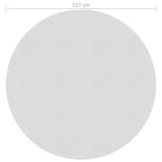 Vidaxl szürke napelemes lebegő PE medencefólia 527 cm 93003