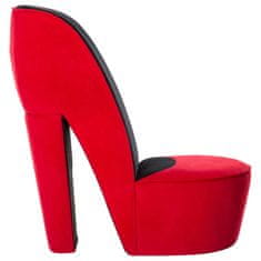 shumee piros magas sarkú cipő formájú bársonyszék