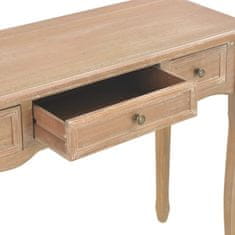 shumee 280047 Dressing Console Table with 3 Drawers Brown