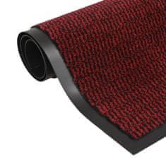 shumee 2 db piros négyszögletes bolyhos szennyfogó szőnyeg 90 x 150 cm