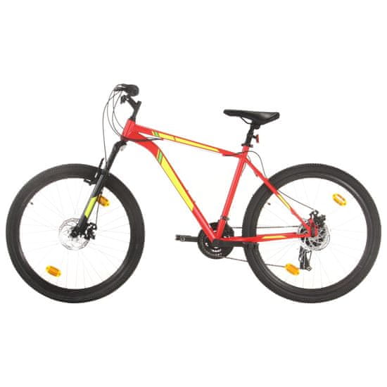 Vidaxl 21 sebességes piros mountain bike 27,5 hüvelykes kerékkel 50 cm 3067218