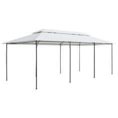 Greatstore fehér pavilon függönyökkel 600 x 298 x 270 cm 180 g/m²