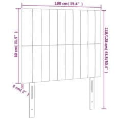 Greatstore zöld szövet LED-es fejtámla 100x5x118/128 cm