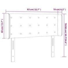 Greatstore szürke műbőr LED-es fejtámla 83x16x78/88 cm