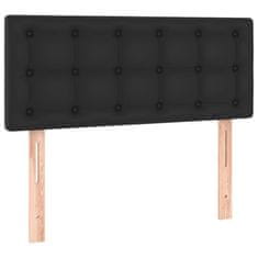 Greatstore fekete műbőr LED-es fejtámla 90 x 5 x 78/88 cm