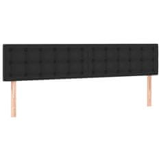 Greatstore fekete műbőr LED-es fejtámla 180 x 5 x 78/88 cm