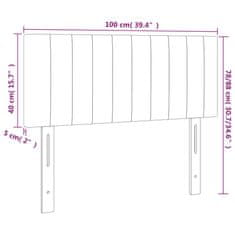 Greatstore fekete szövet LED-es fejtámla 100x5x78/88 cm