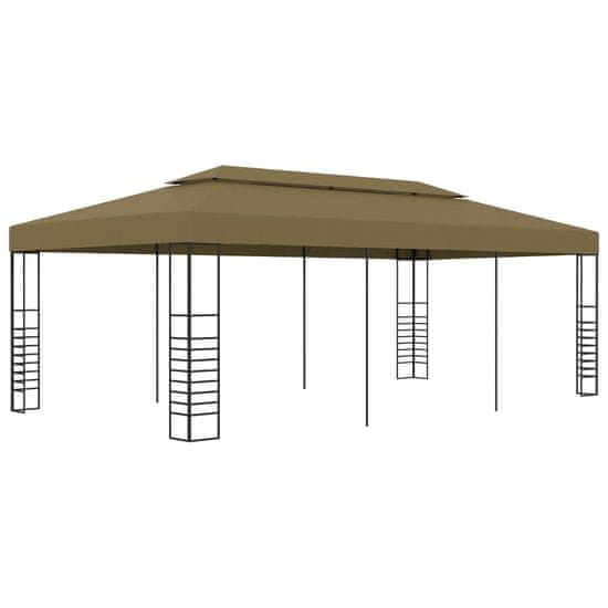 Greatstore tópszínű kerti pavilon 6 x 3 x 2,7 m 180 g/m²