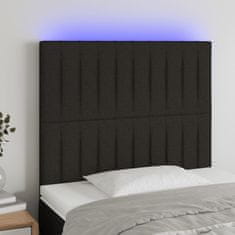 Greatstore fekete szövet LED-es fejtámla 100x5x118/128 cm