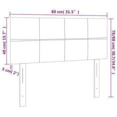 Greatstore sötétszürke szövet LED-es fejtámla 80 x 5 x 78/88 cm