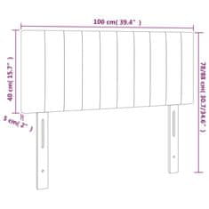 Greatstore tópszínű szövet LED-es fejtámla 100x5x78/88 cm