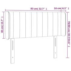 Greatstore zöld szövet LED-es fejtámla 83 x 16 x 78/88 cm