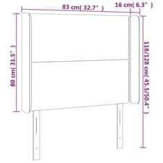 Greatstore fehér műbőr LED-es fejtámla 83x16x118/128 cm