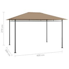 Greatstore tópszínű pavilon 4 x 3 x 2,7 m 180 g/m²