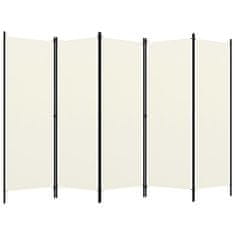 shumee krémfehér 5 paneles paraván 250 x 180 cm