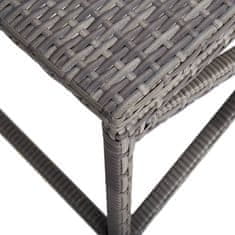 Greatstore szürke polyrattan kerti pad 80 cm