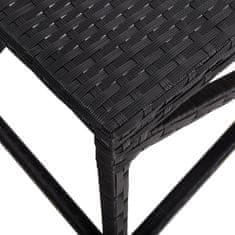 Greatstore fekete polyrattan kerti pad 80 cm