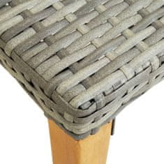 Greatstore szürke polyrattan kerti pad 80 cm