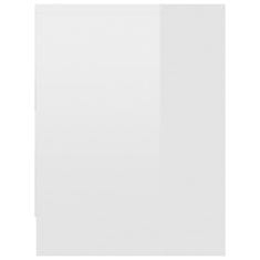 shumee magasfényű fehér forgácslap éjjeliszekrény 40 x 30 x 40 cm