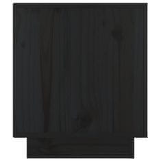 shumee 2 darab fekete tömör fenyőfa éjjeliszekrény 40 x 34 x 40 cm
