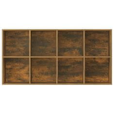 shumee füstös tölgyszínű szerelt fa könyv-/tálalószekrény 66x30x130 cm