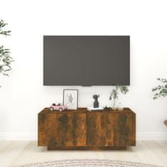 shumee füstös tölgyszínű szerelt fa TV-szekrény 100 x 35 x 40 cm