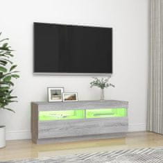 shumee szürke sonoma TV-szekrény LED-lámpákkal 100 x 35 x 40 cm