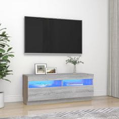 shumee szürke sonoma TV-szekrény LED-lámpákkal 100 x 35 x 40 cm